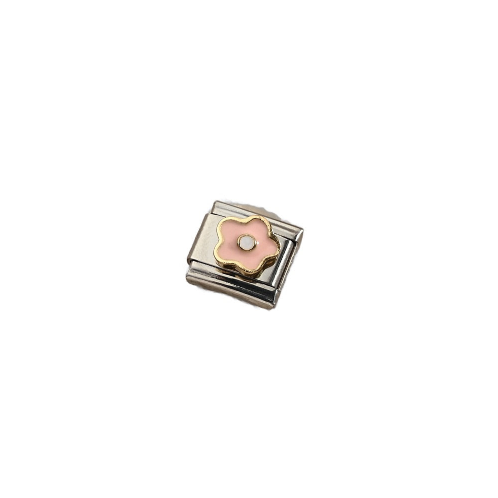 Silver Flower Italian Charm