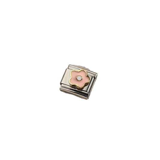 Silver Flower Italian Charm