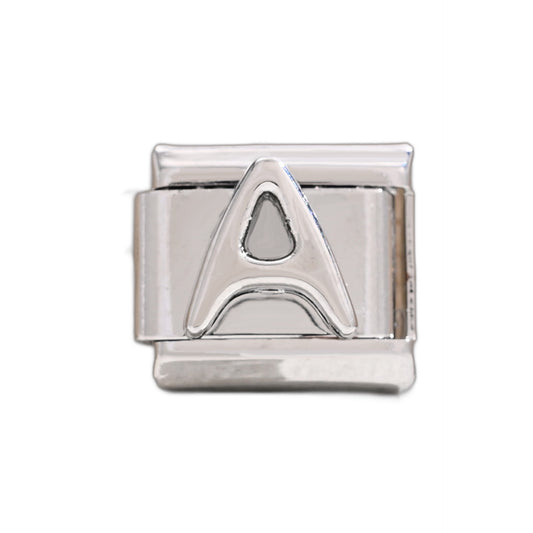 Silver Letter Italian Charm