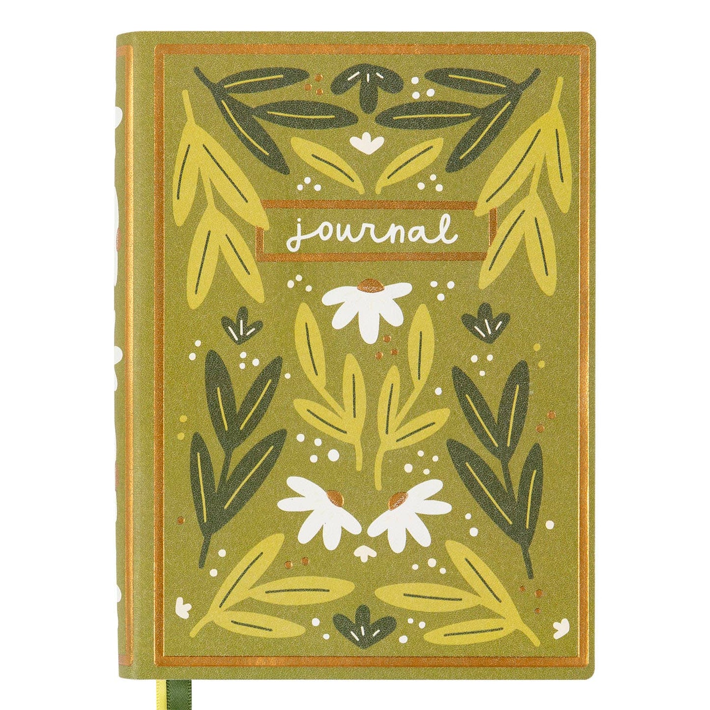 Green Floral Book Journal