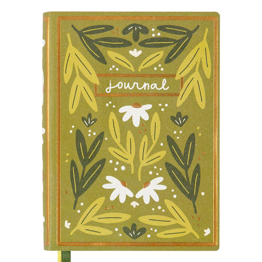 Green Floral Book Journal
