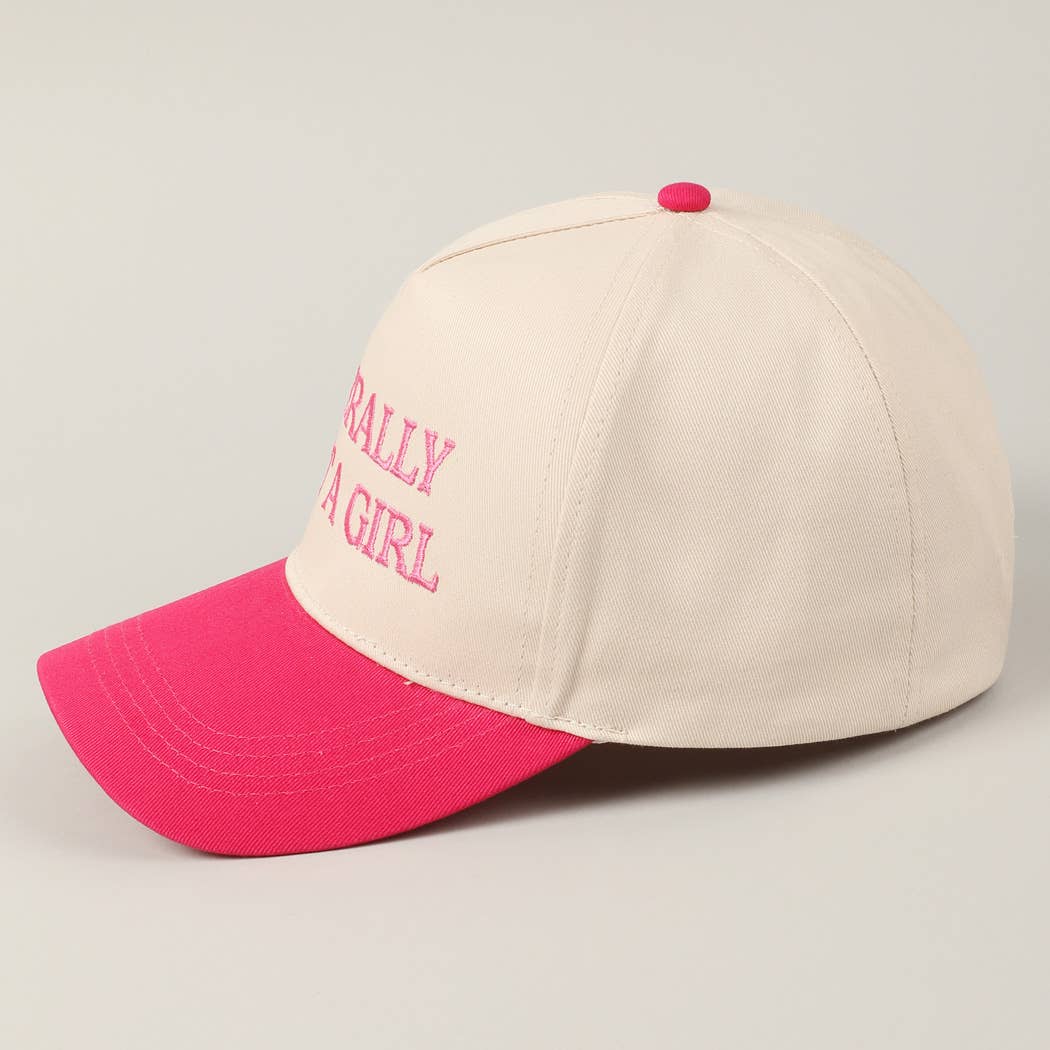 Literally Just A Girl Embroidered Hat