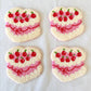 Cherry Heart Cake Mug Rug