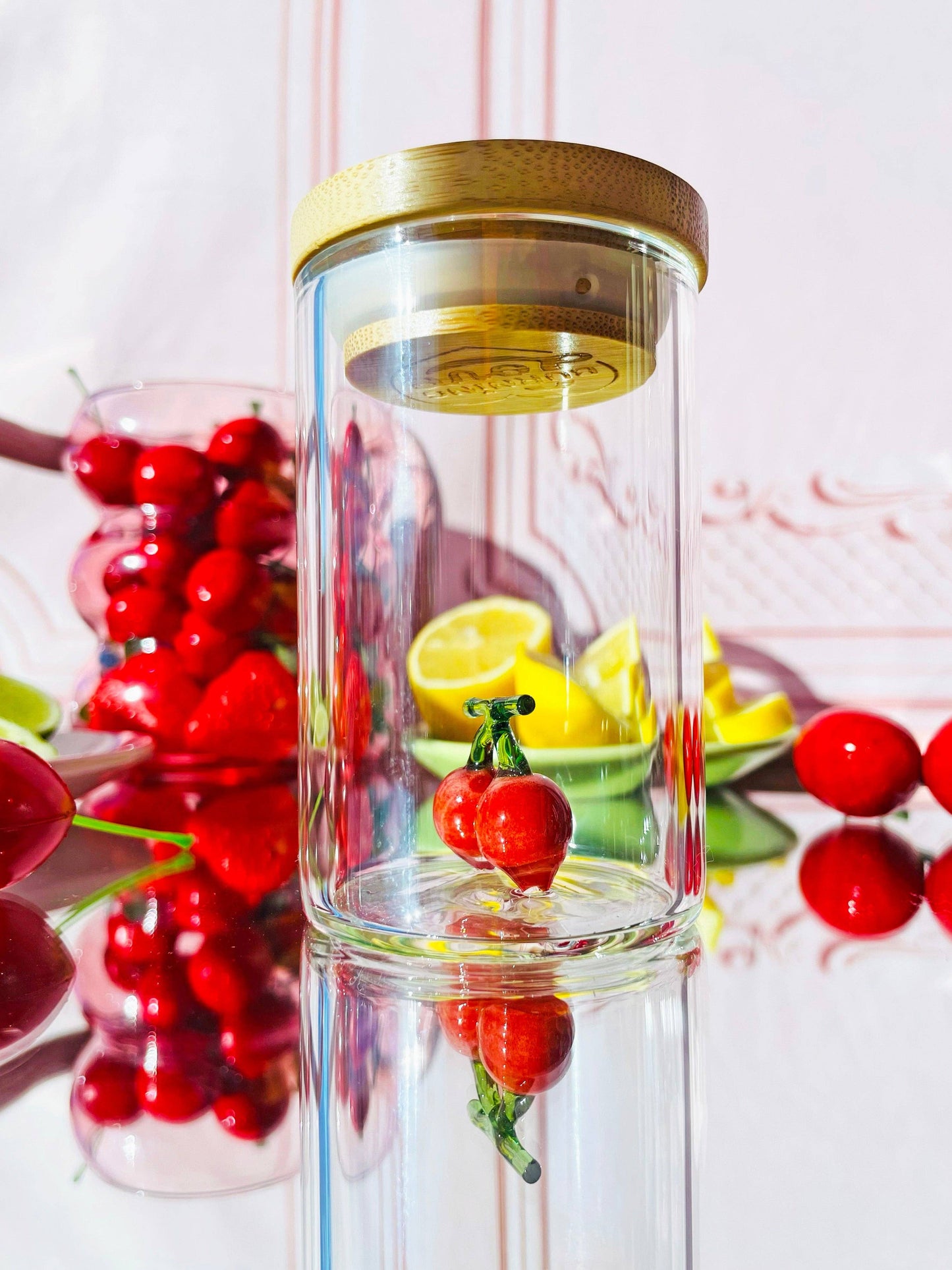 Maraschino Cherry Glass Jar