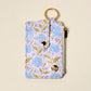 Keychain Wallet – Aqua Petals