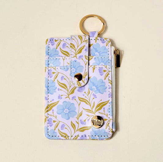 Keychain Wallet – Aqua Petals