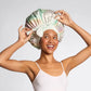 Adjustable Oversized Satin Bonnet - Aura