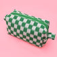 Checker Makeup Cosmetic Pouch Bag