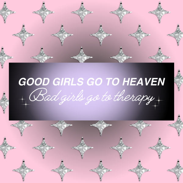 Good Girls/Bad Girls Go To Therapy Version Car Bumper Magnet