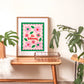 In Bloom - Retro Flower Art Print