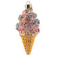 Ice Cream Cone Mercury Glass Ornament