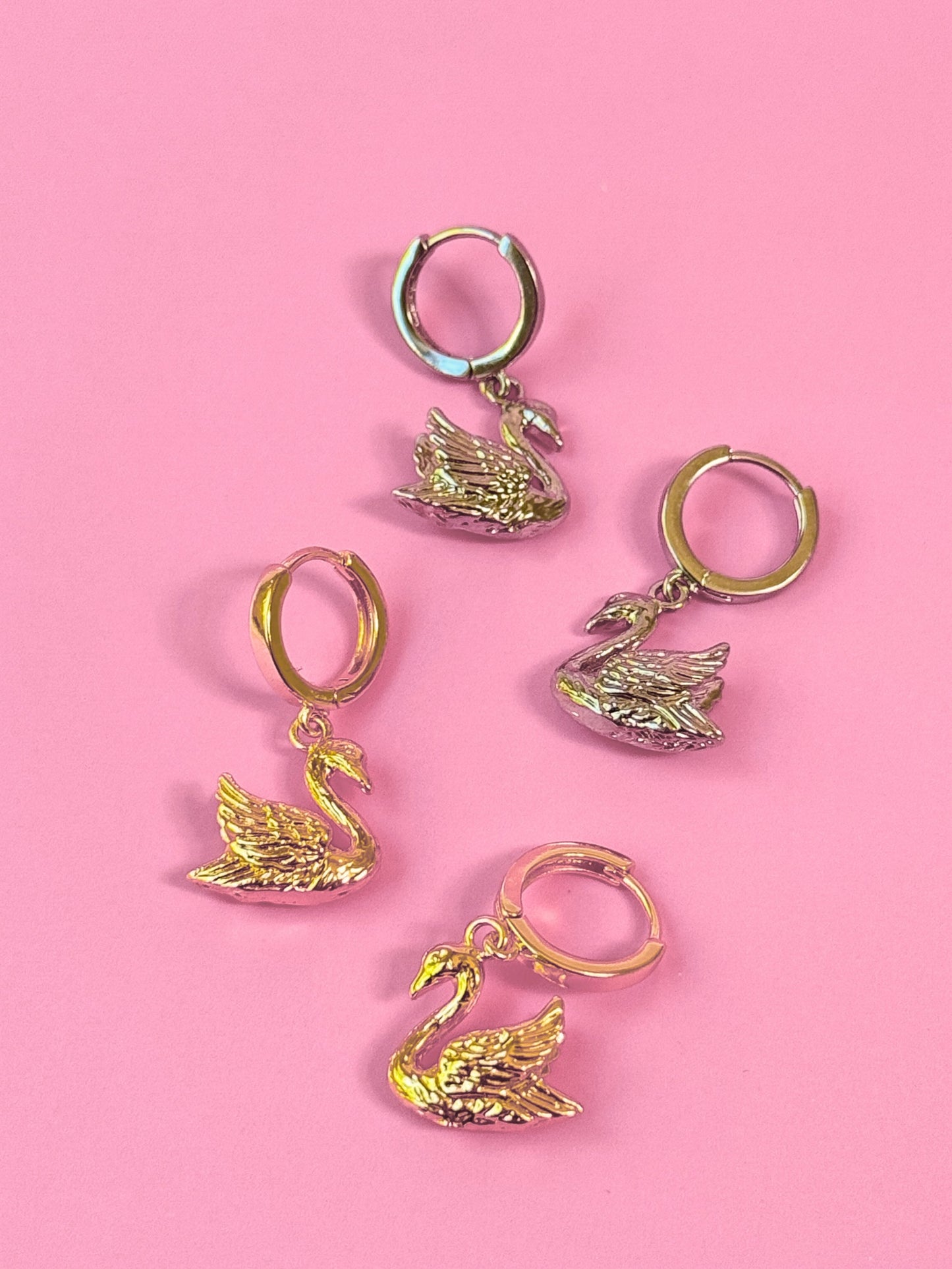 Swan Huggies (Gold + Silver)