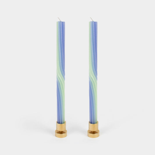 Blue & Green Pivot Candles - (2 Pack)