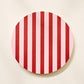 Pink and Maroon Striped Coaster - Set of 4