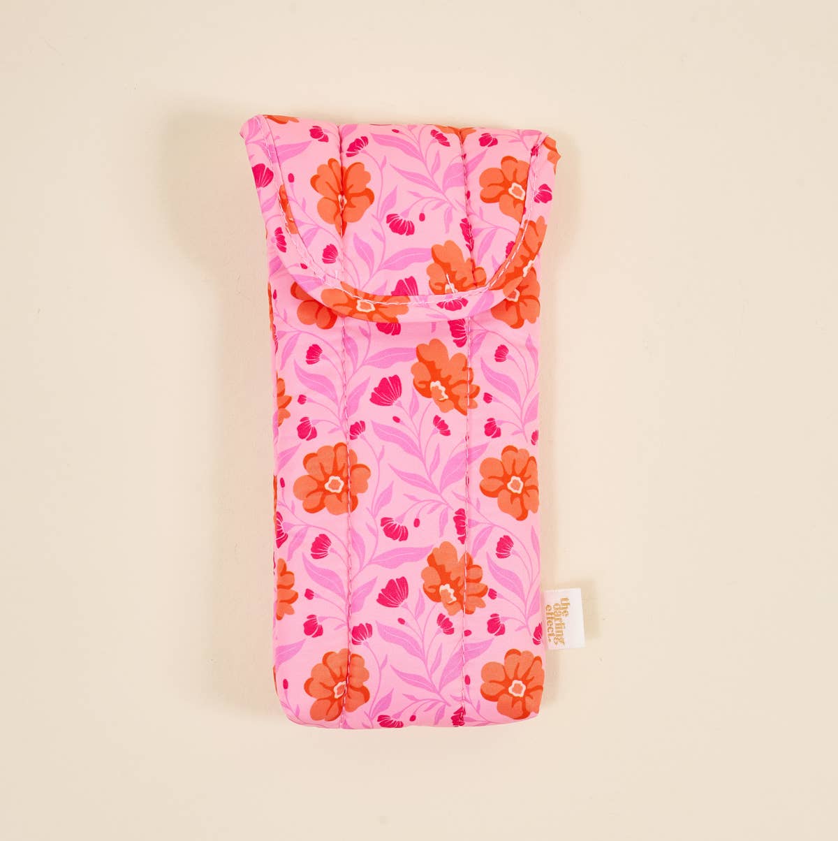 Puffy Sunglasses Case–Poppin' Petals Hot Pink