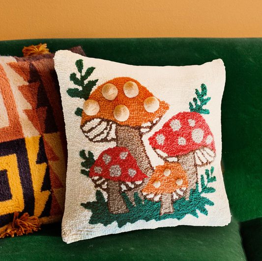 Shroomie Pom Pom Hook Pillow