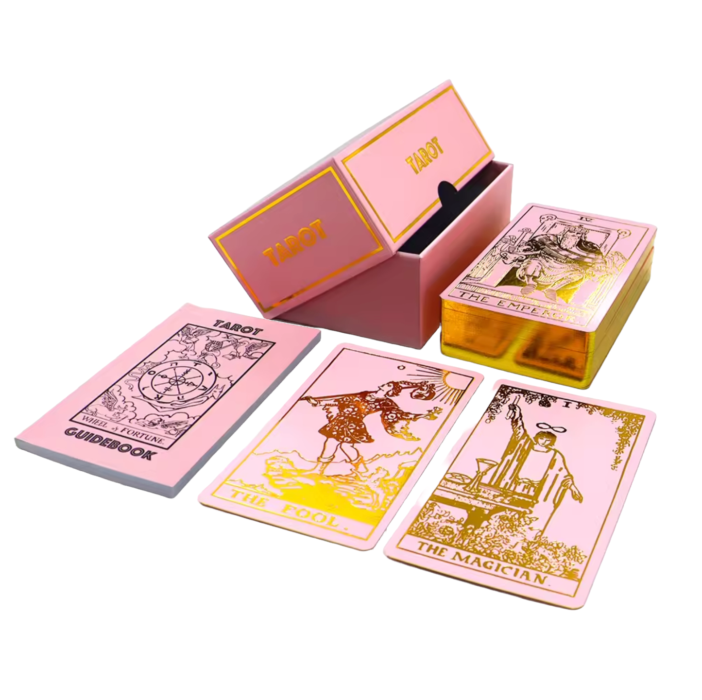 Rose Gold Tarot & Guide - Classic Tarot Design and Gold Foil