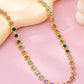 Rainbow Gemstone Tennis Necklace