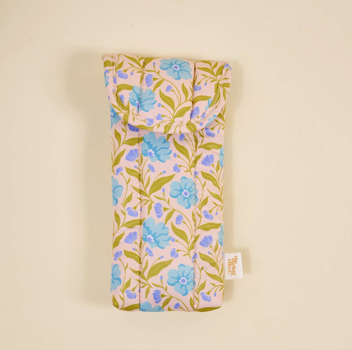 Puffy Sunglasses Case–Poppin' Petals Aqua