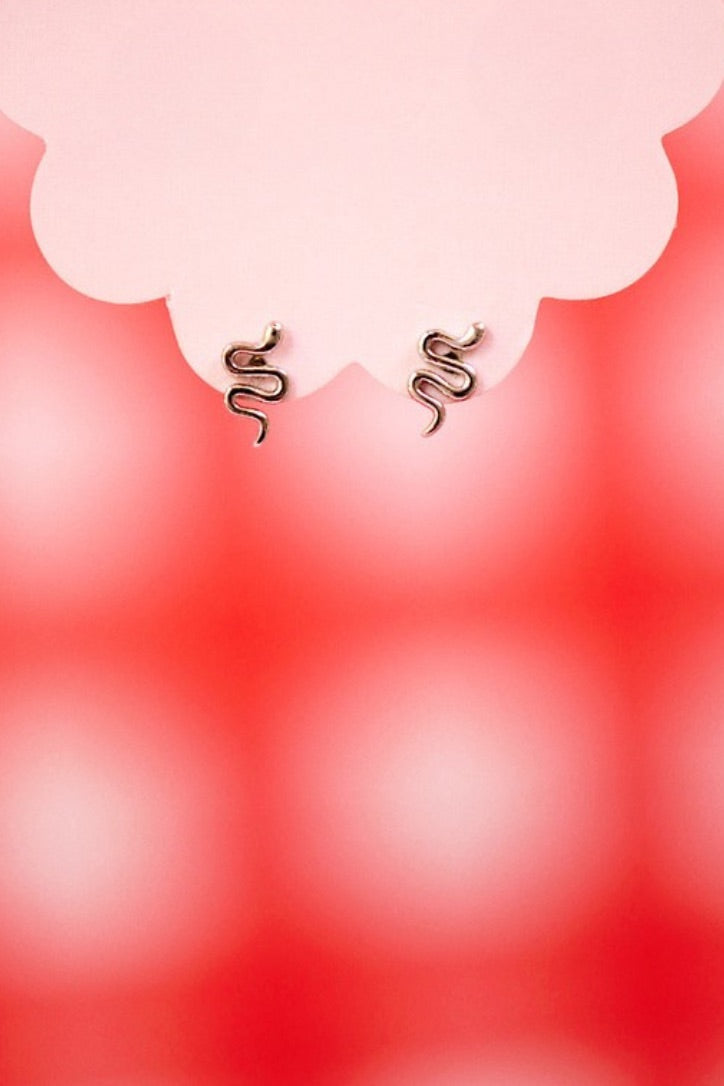 Tiny Snake Studs (Gold + Silver)