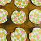 Groovy Green Check and Pink Daisies, Car Coaster 2-Pack