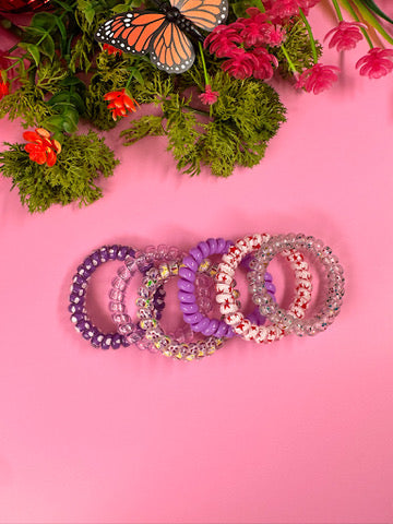 Spiral Hair Ties - 6 Pack (5 Color Ways)