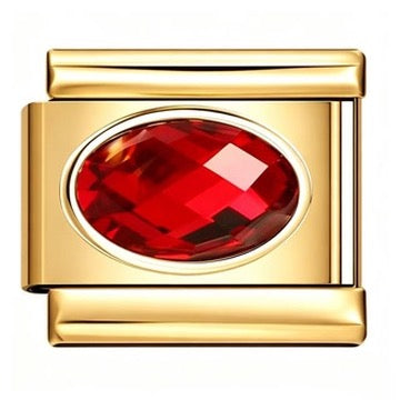 Gold Birthstone Italian Charm