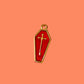 Spooky Coffin Gold Charm