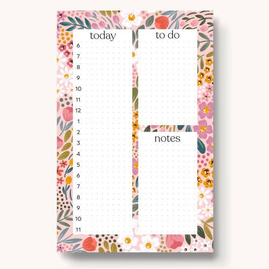 Summer Meadows Hourly Daily Planner Notepad