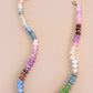 Natural Agate Glass Semi Precious Bead Necklace