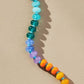 Natural Agate Glass Semi Precious Bead Necklace