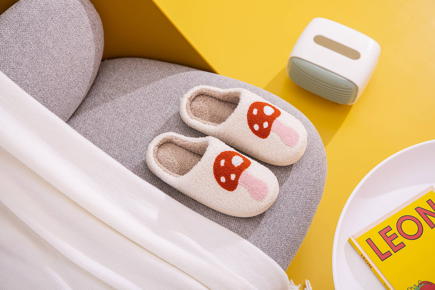 Mushroom Plush Slippers