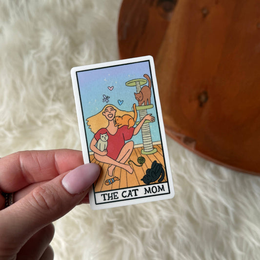 The Cat Mom Tarot Card Sticker