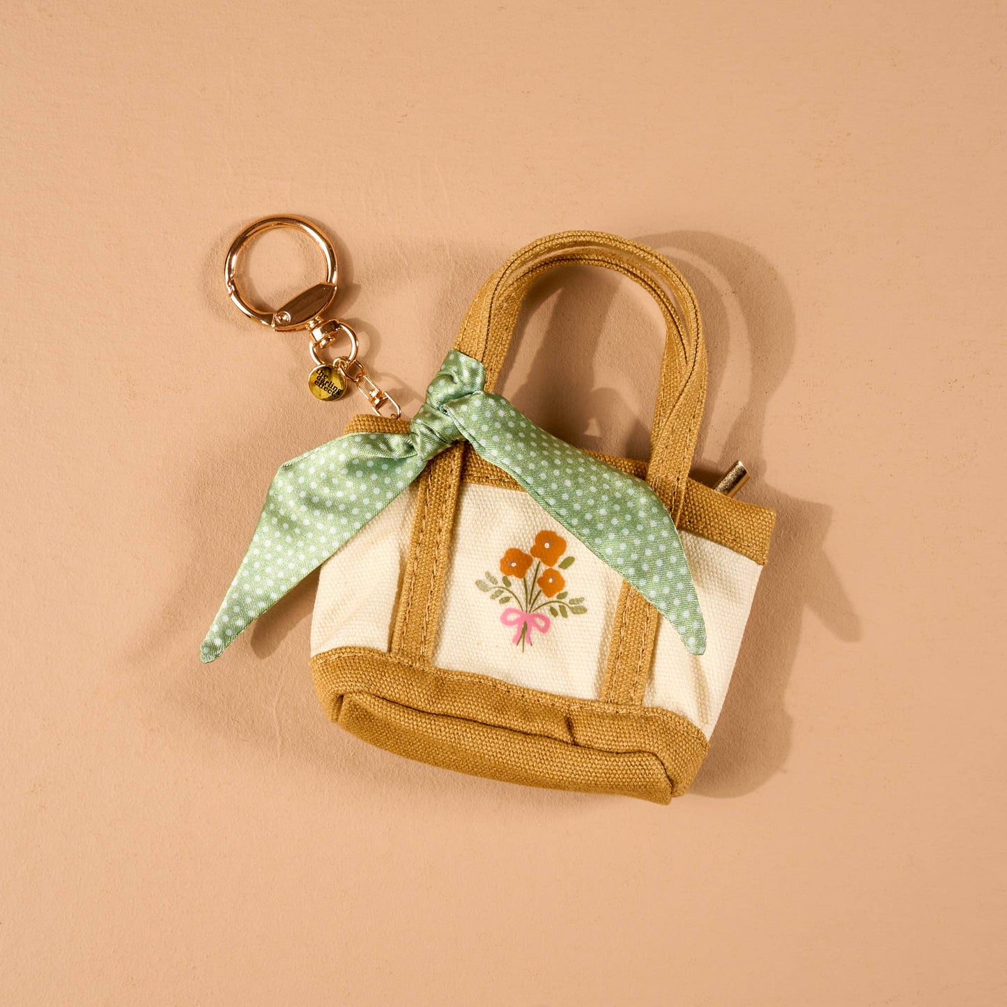 Tiny Tote Bag Charm-Honey Blossom