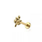 Gold Botanical Flat-Back Stud