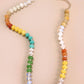 Natural Agate Glass Semi Precious Bead Necklace