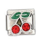 Silver Cherry CZ Italian Charm