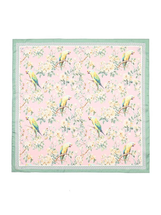 Vintage Floral Silky Feel Bandana Scarf