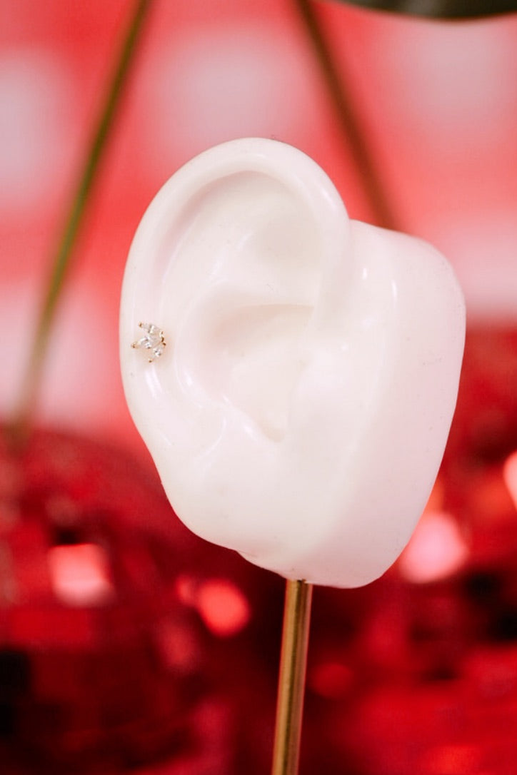Mini Crown Jewel Flatback Stud