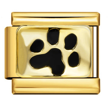 Gold Paw Italian Charm