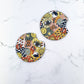 Orange Retro Collage Style, Car Coasters 2-Pack