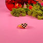 Checkered Heart Ring