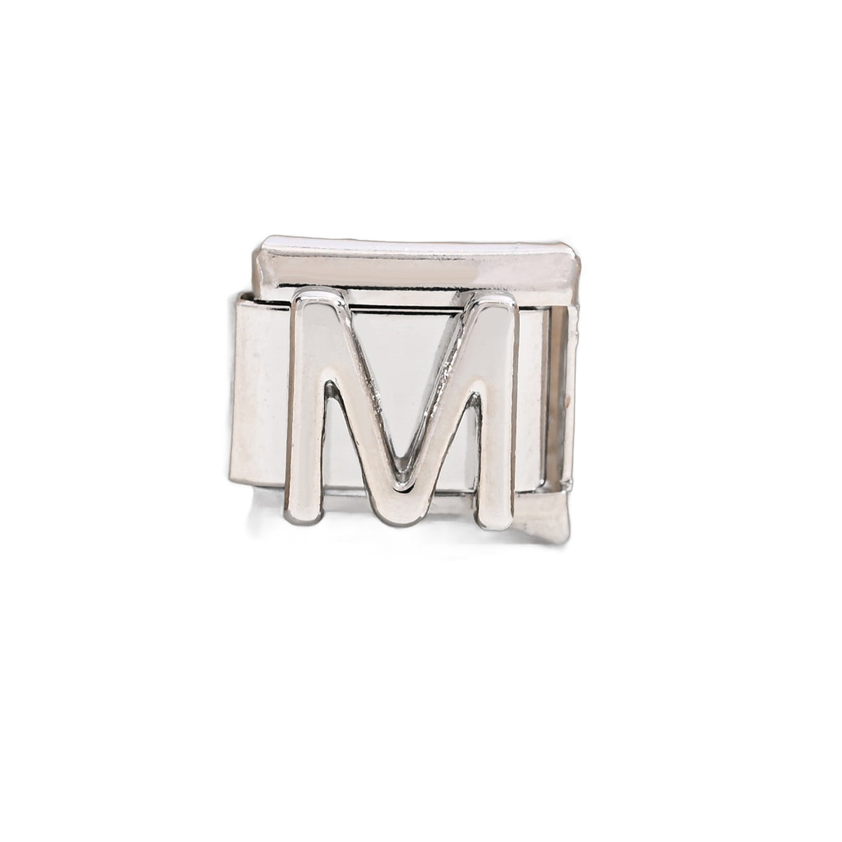 Silver Letter Italian Charm