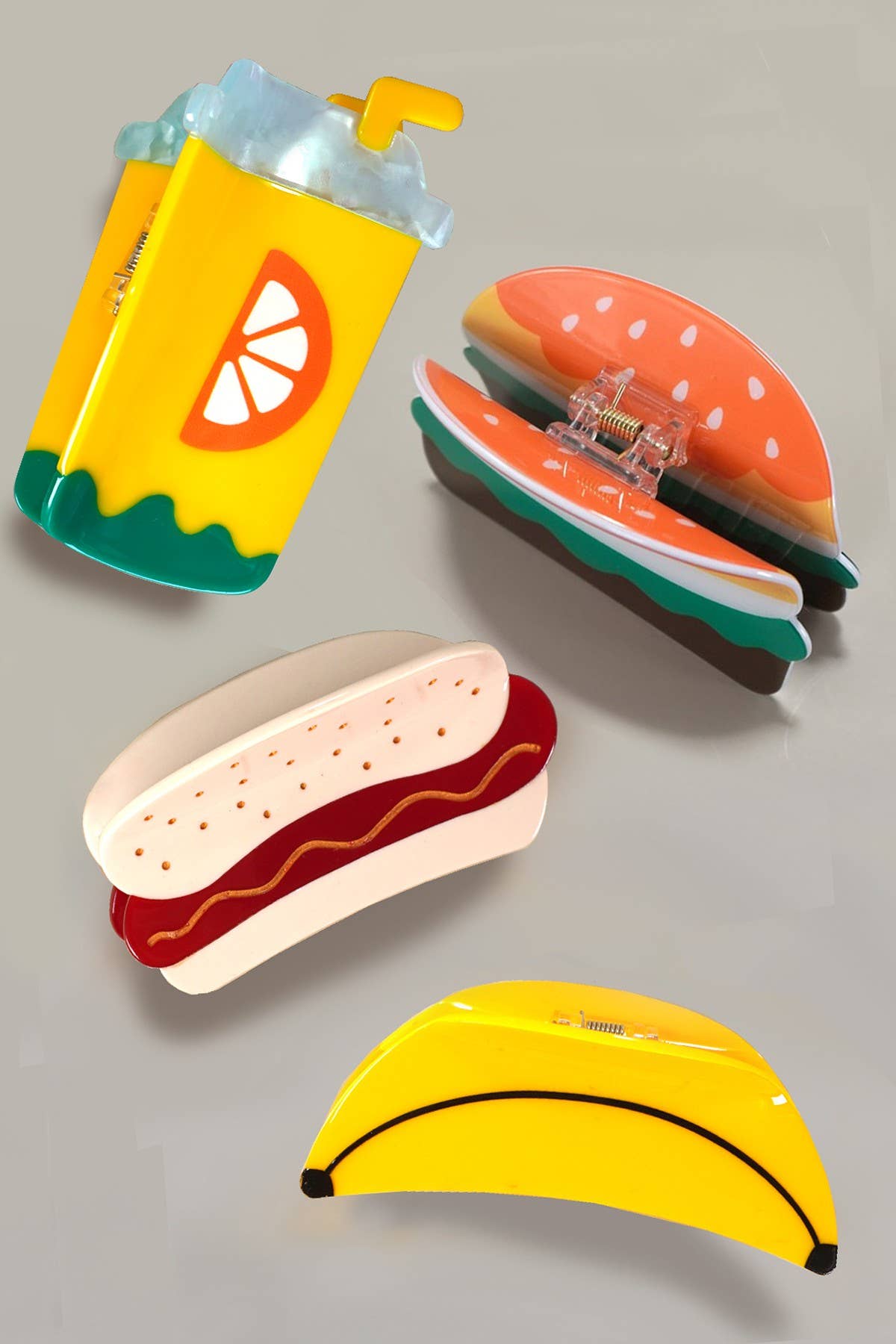 Jumbo Hotdog Hair Claw Clip