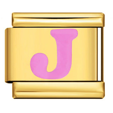 Gold Letter Italian Charm