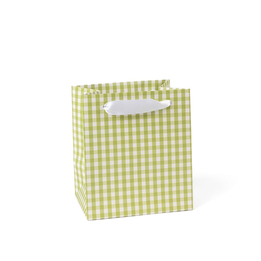 Green Gingham Gift Bag