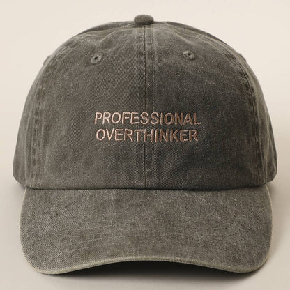 Professional Overthinker Embroidered Hat