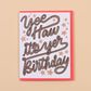 Yee Haw Western Birthday Card