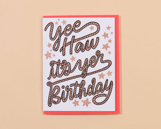 Yee Haw Western Birthday Card