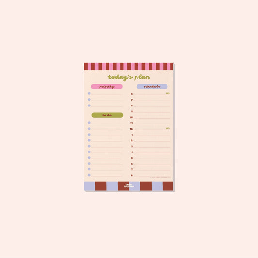 Checks & Stripes Daily Planner Pad